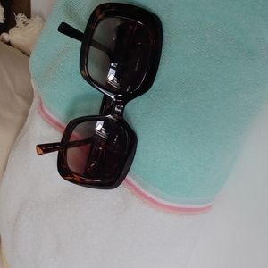 Cole Haan square tortoisshell sunglasses